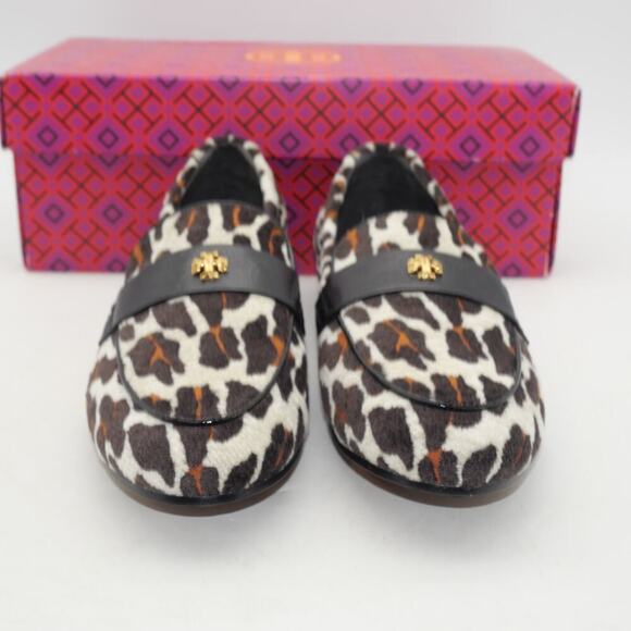 NEW Tory Burch Women's 9.5 Ballet Loafer Leopard Perfect Black Jacquard - Picture 6 of 12